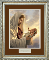 Safe in the arms of Jesus - Jesus holding baby framed memorial sympathy picture