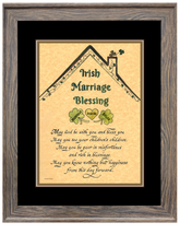 An Irish Marriage Blessing custom framed wedding gift