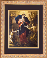 Mary un doer or untier of knots Religious framed print.