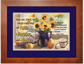 Framed sunflower kitchen art with scripture
