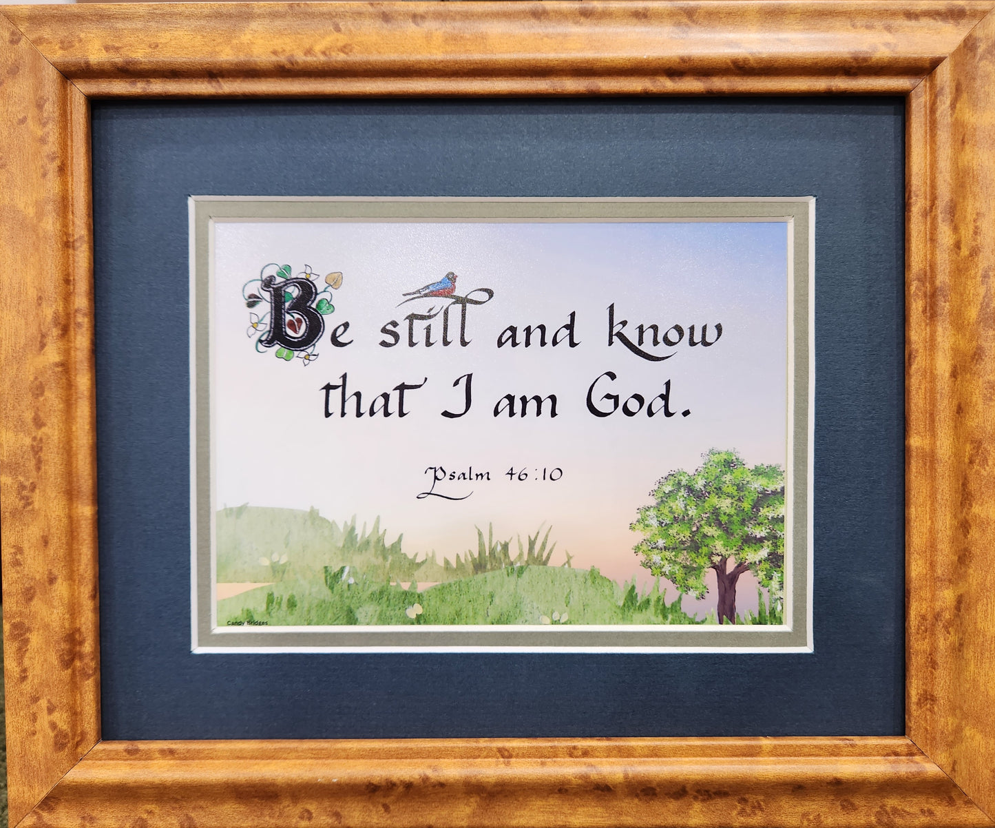 Psalm 46 Be still and know that I am God framed art
