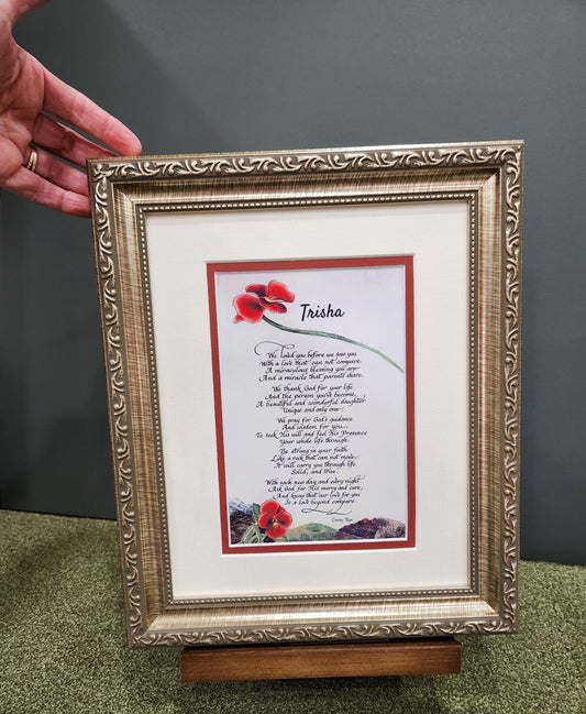 Poem for Daughter framed personalized poem