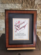 1 Thessalonians Rejoice Always custom framed Scripture verse