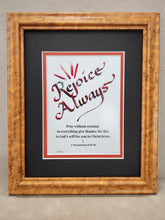 1 Thessalonians Rejoice Always custom framed Scripture verse