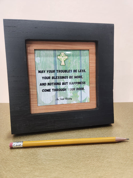 An Irish Blessing small, framed picture