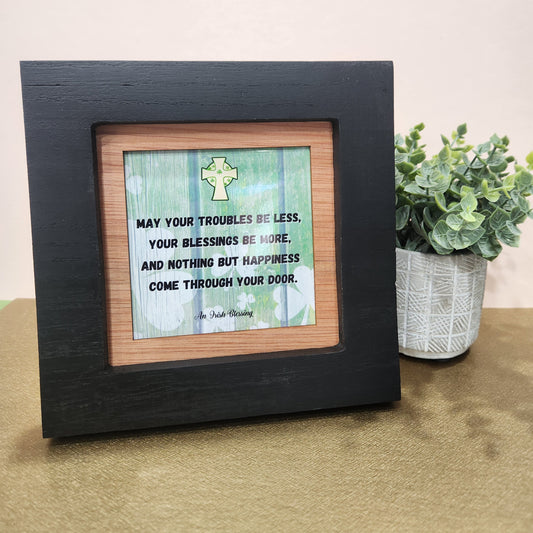 An Irish Blessing small, framed picture