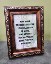 Irish Blessing small, framed verse with attached easel on the back