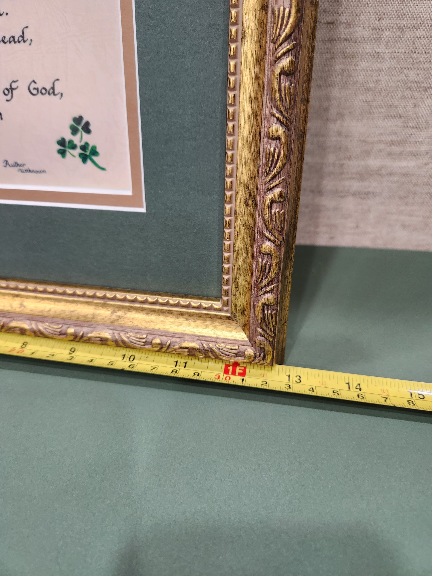 An Irish Blessing Poem custom framed and matted with option to personalize with family name