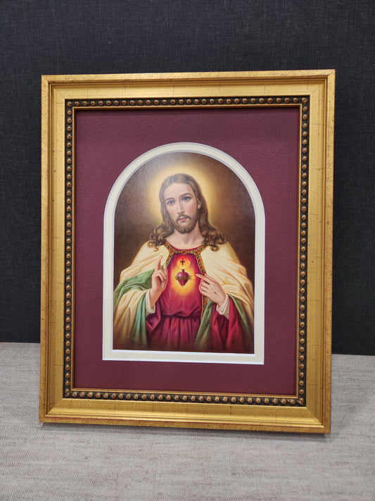 Sacred Heart of Jesus vintage print Heiliges Herz Jesu