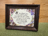 Micah 6:8 Framed Scripture - 5" X 7"