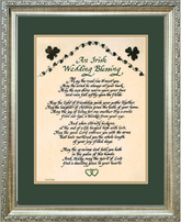 Irish Wedding Blessing personalized custom matted and framed Wedding gift