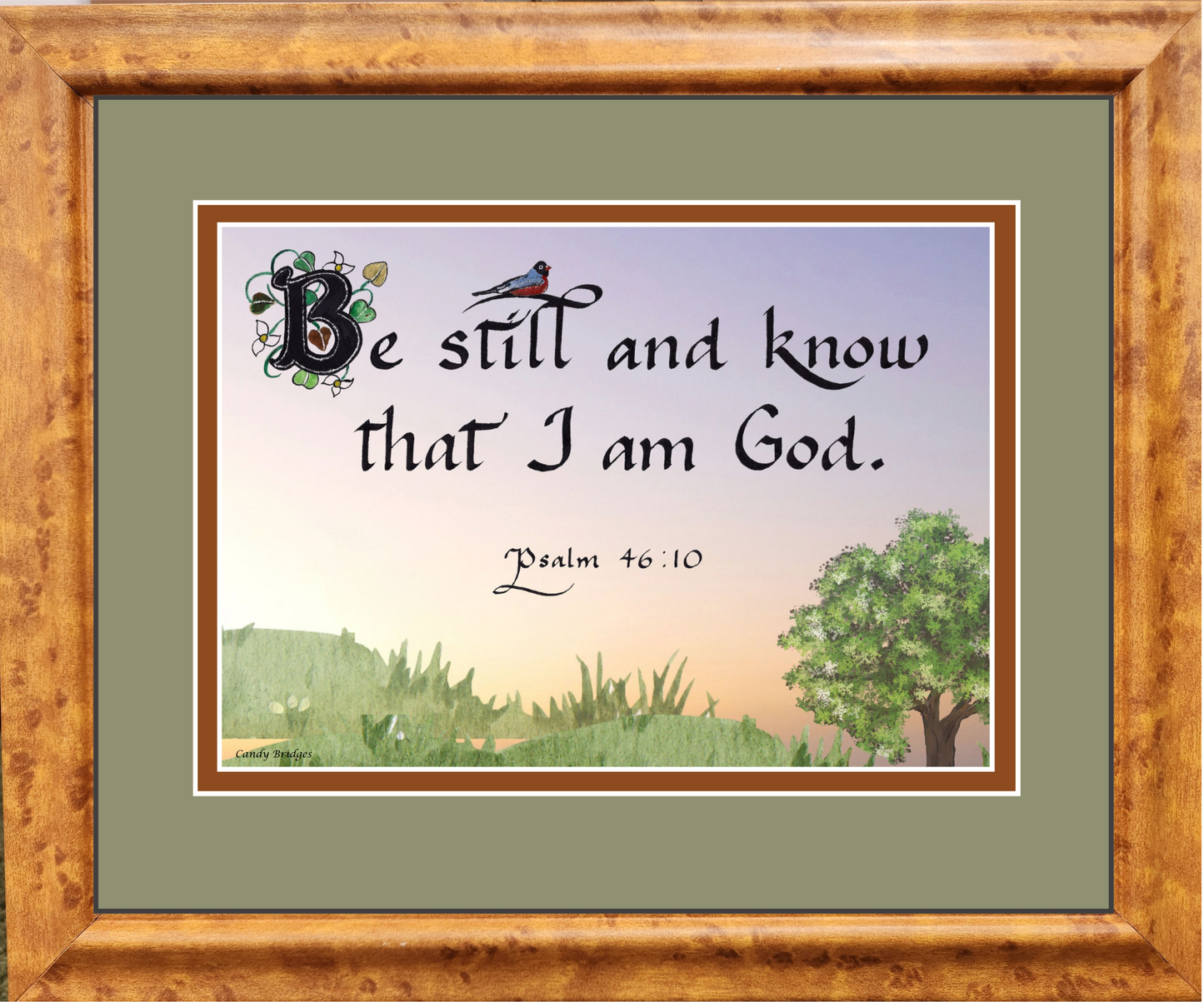 Psalm 46 Be still and know that I am God framed art