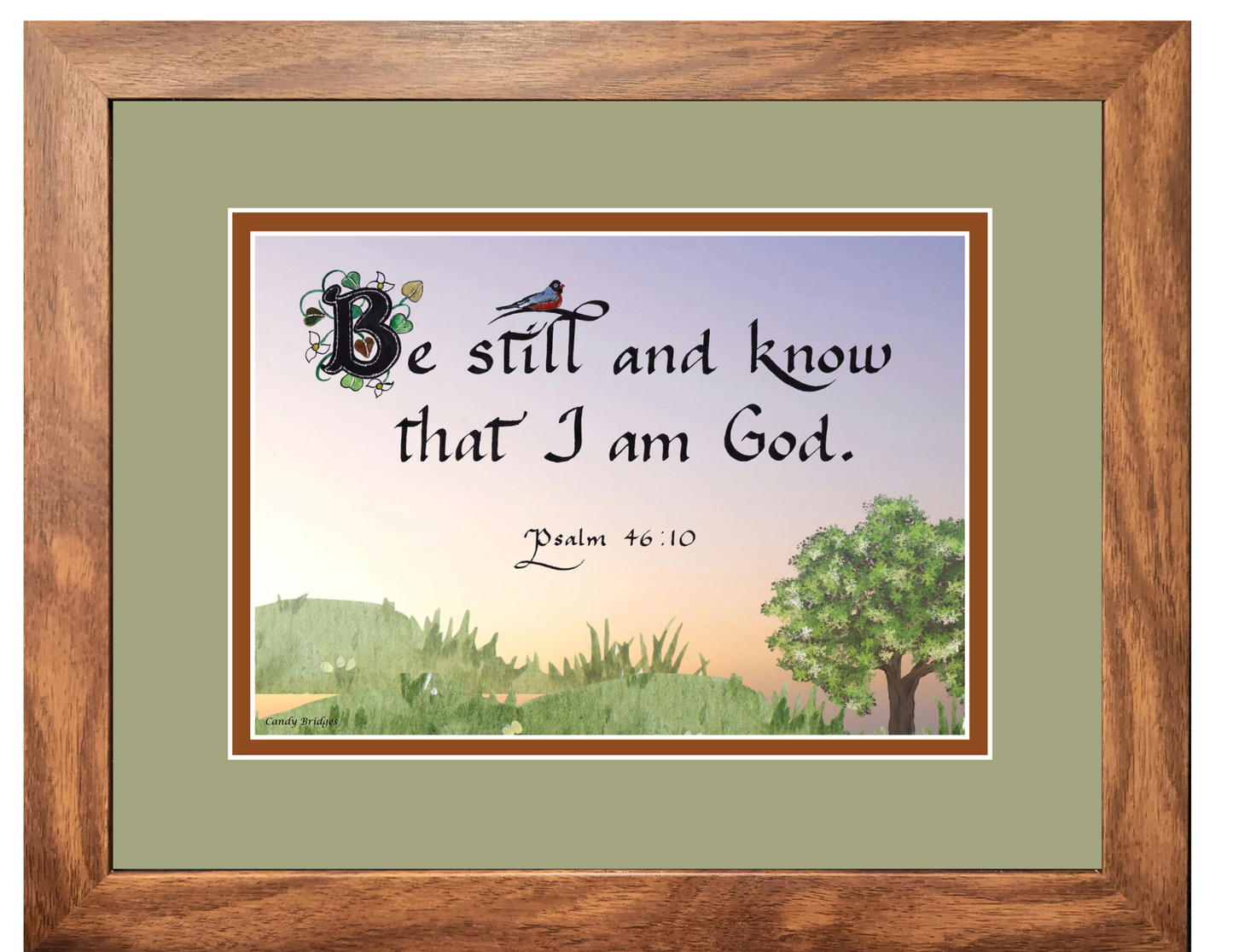 Psalm 46 Be still and know that I am God framed art