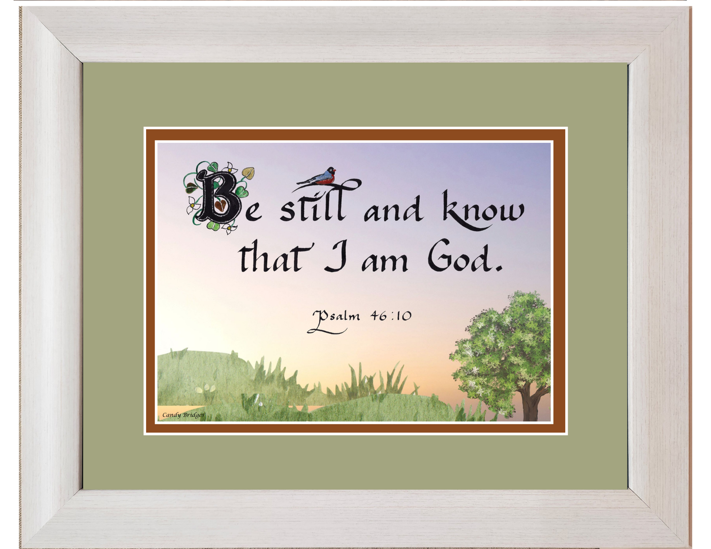 Psalm 46 Be still and know that I am God framed art