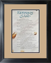 Footprints in the sand custom framed verse