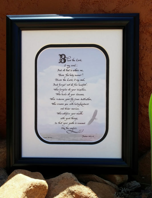 Bless the Lord O my soul framed Scripture verse