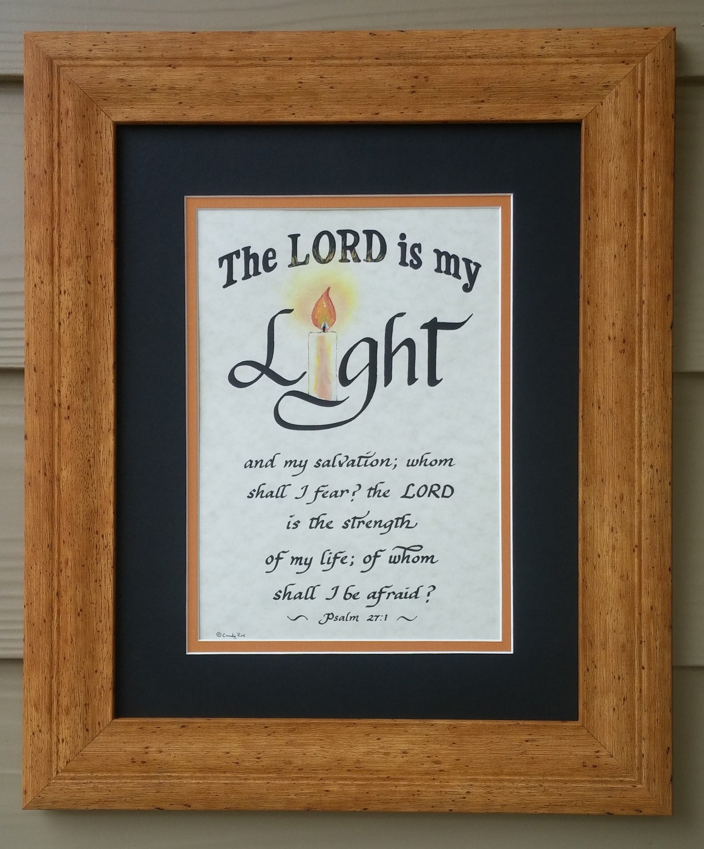 The Lord is my Light Framed Scripture verse