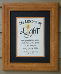 The Lord is my Light Framed Scripture verse