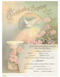 Baptism personalized framed certificate