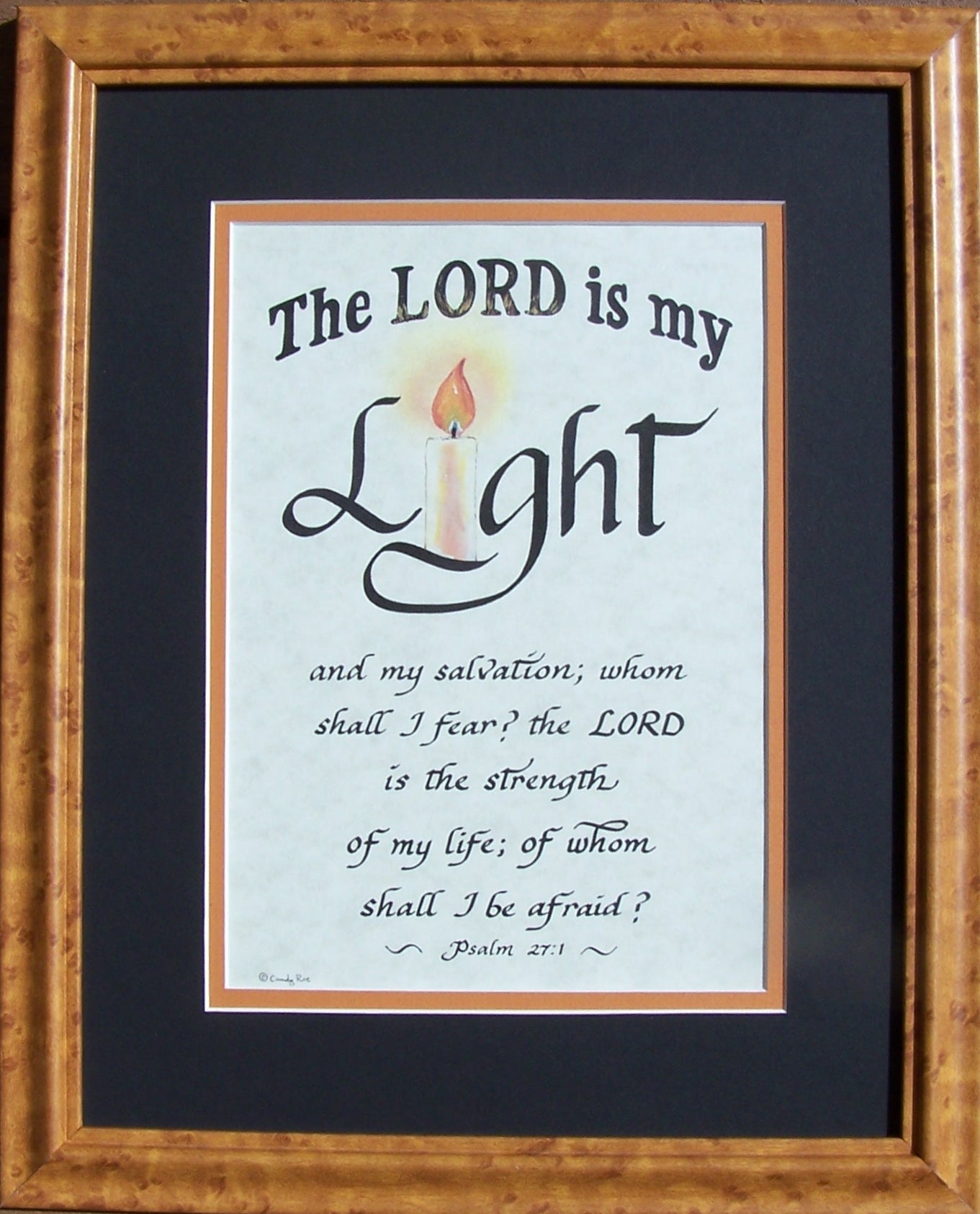 The Lord is my Light Framed Scripture verse