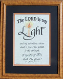 The Lord is my Light Framed Scripture verse