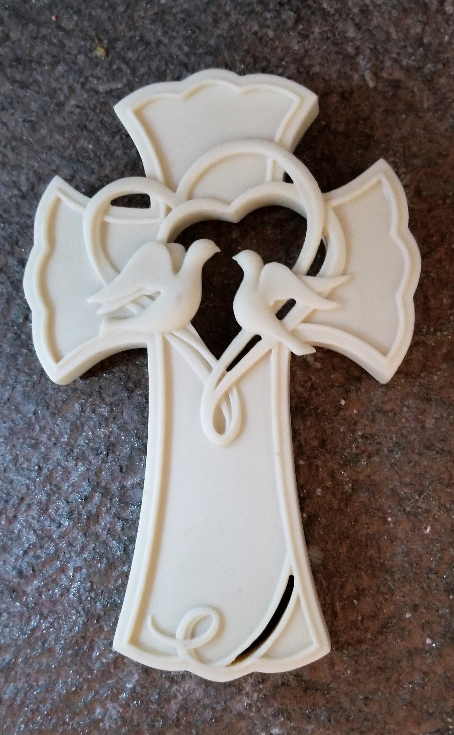 Wedding Dove Ivory colored wall cross for the Bride and Groom