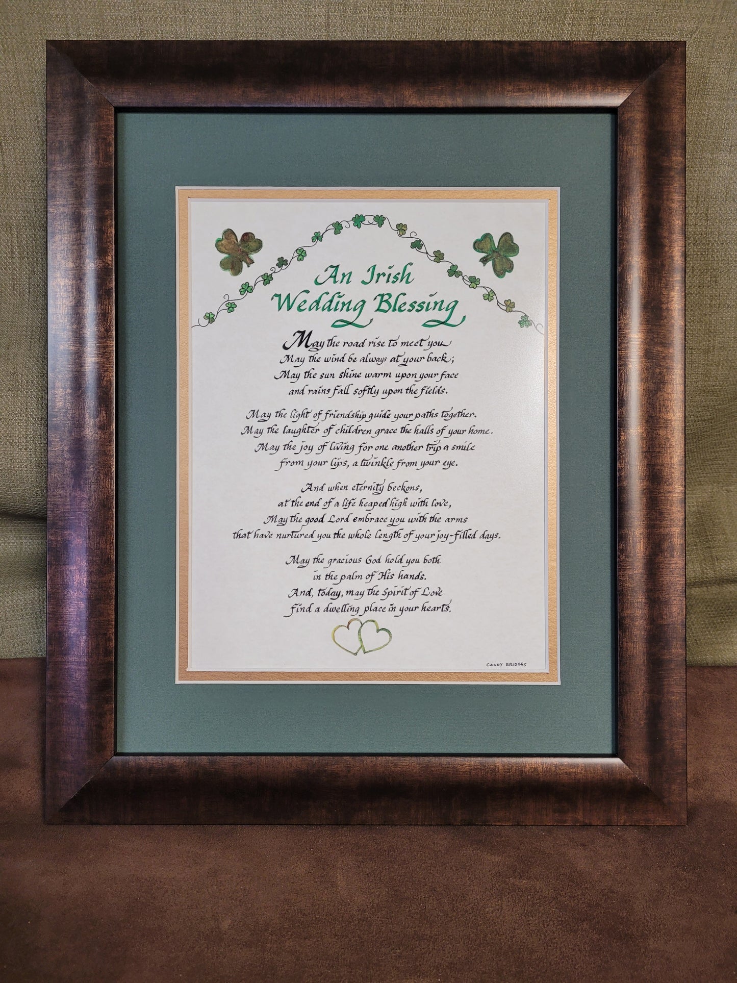 An Irish Wedding Blessing framed picture