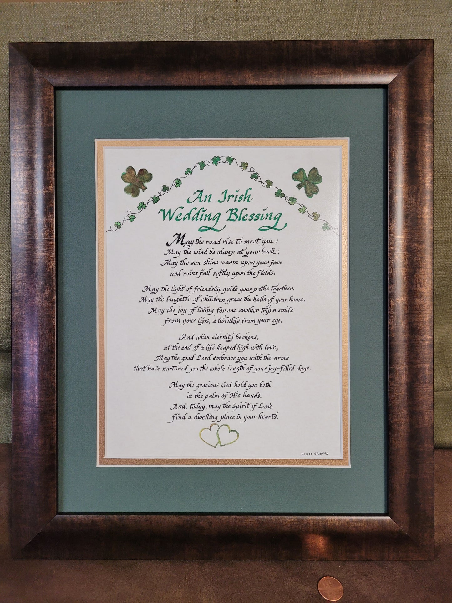 An Irish Wedding Blessing framed picture