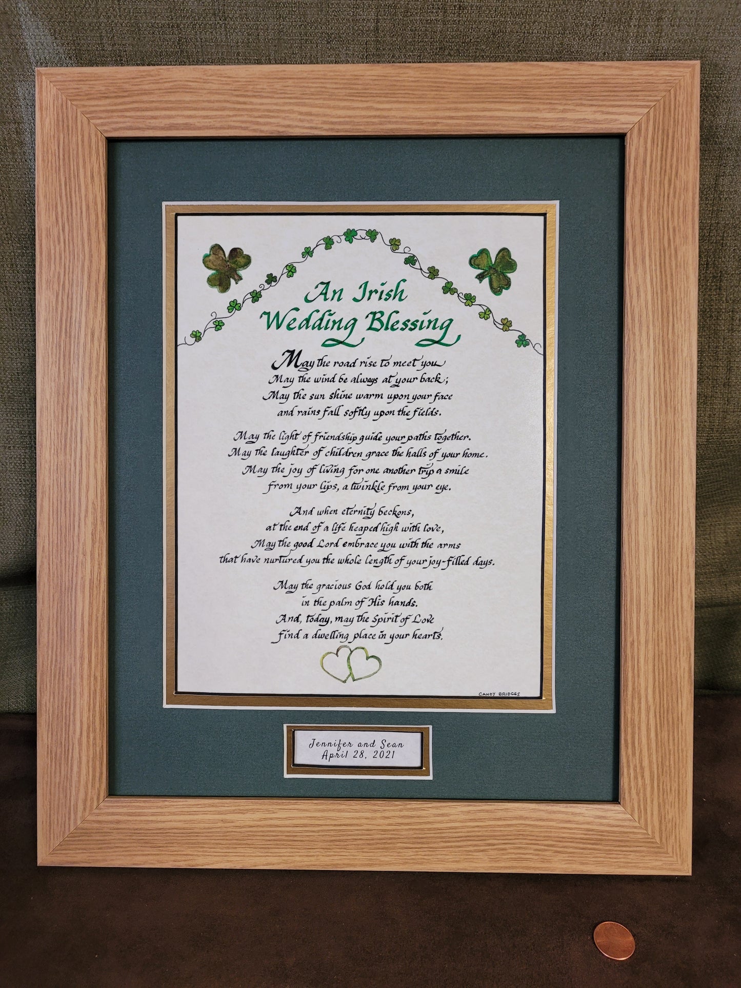 An Irish Wedding Blessing framed picture