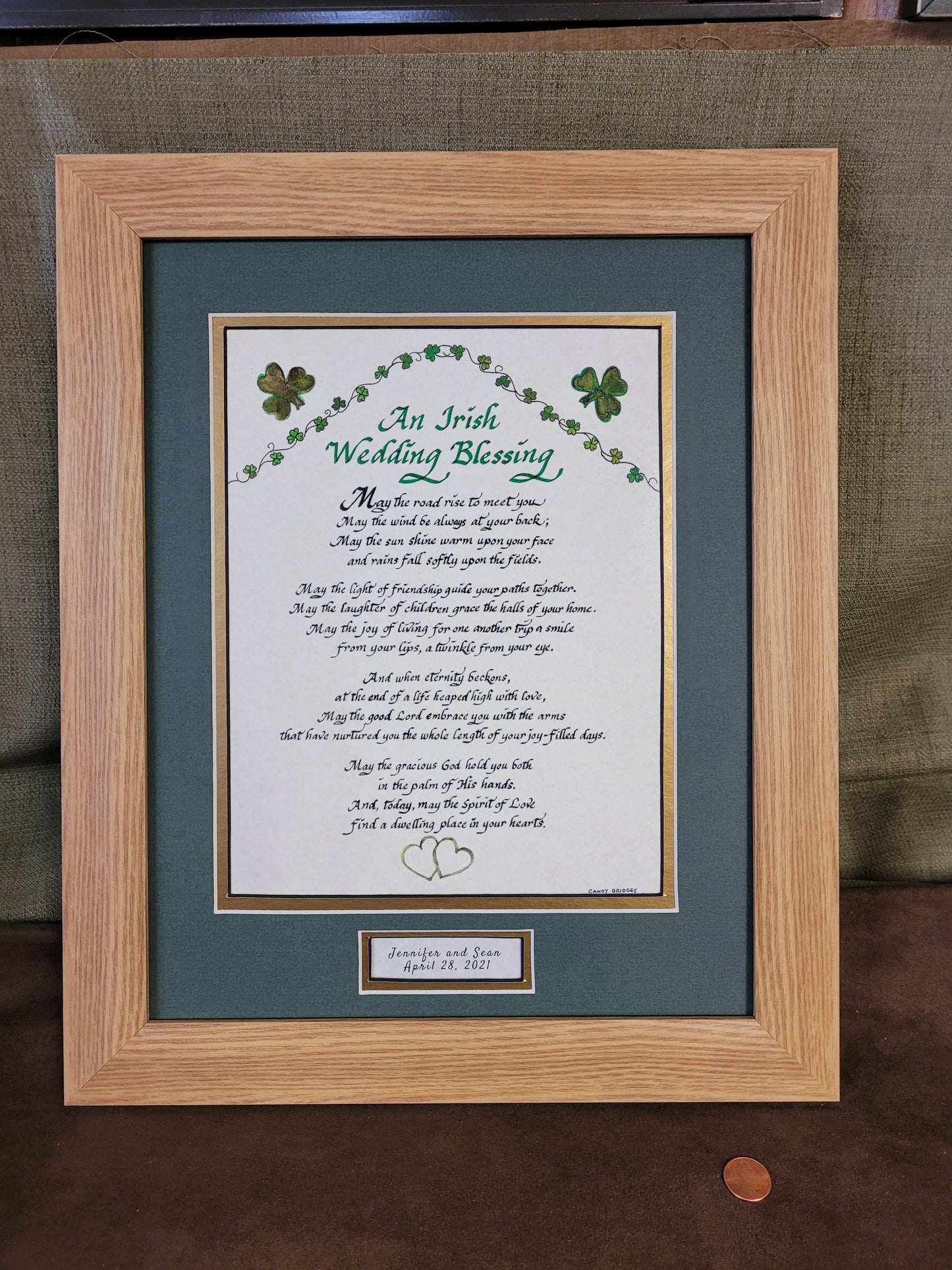 An Irish Wedding Blessing framed picture