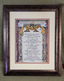 A Covenant Marriage Poem framed and matted picture