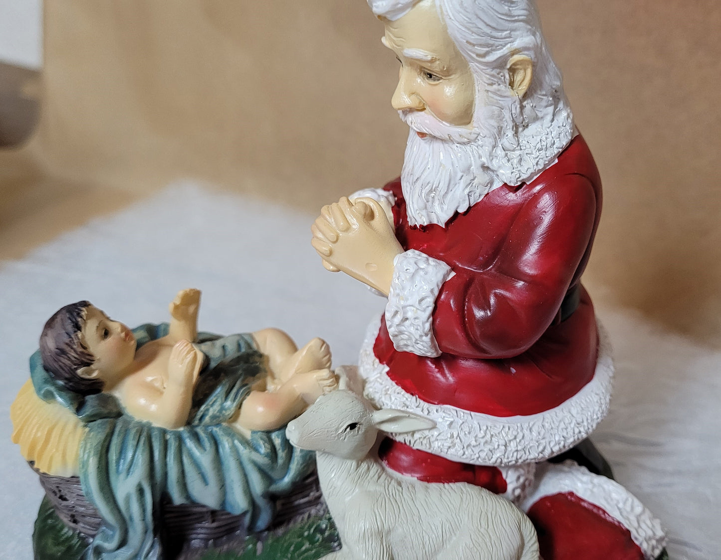 Adoring Santa Christmas Figurine Christmas Decor