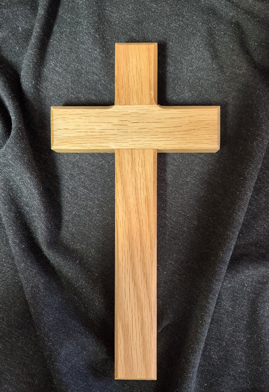 Wooden oak plain cross