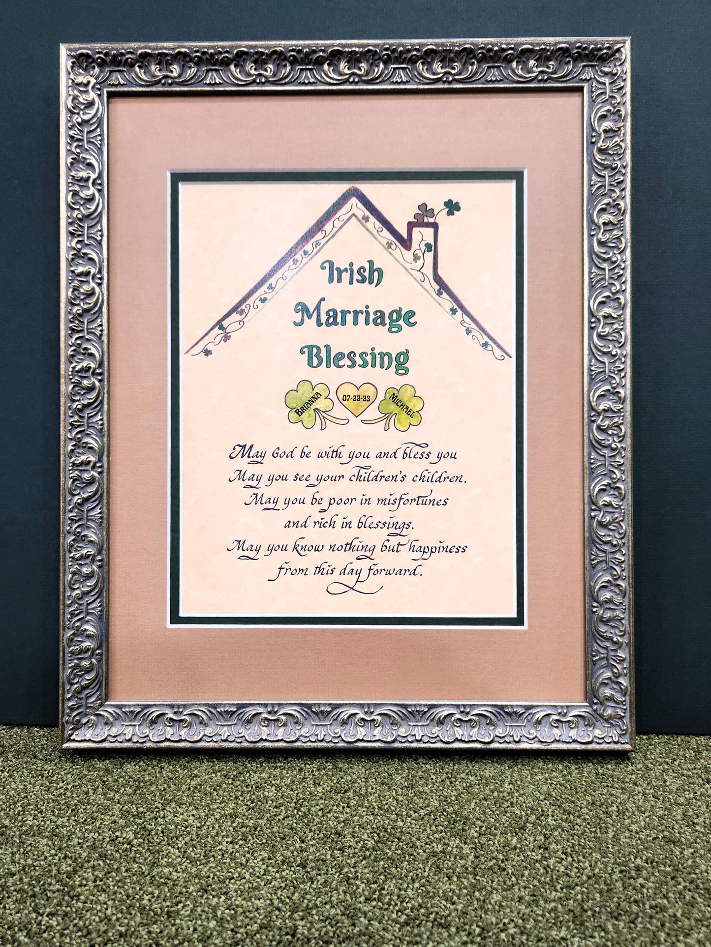 An Irish Marriage Blessing custom framed wedding gift