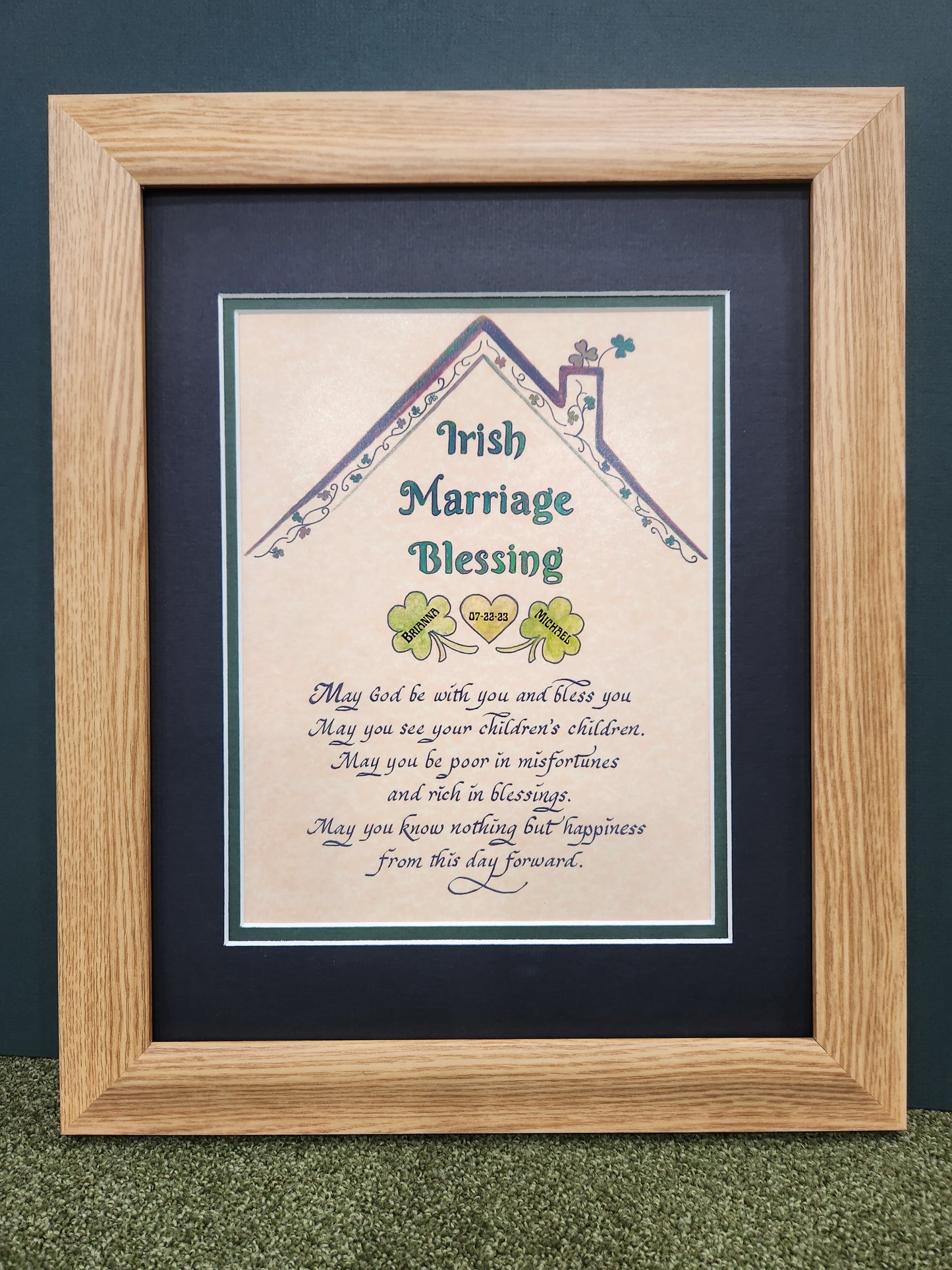 An Irish Marriage Blessing custom framed wedding gift