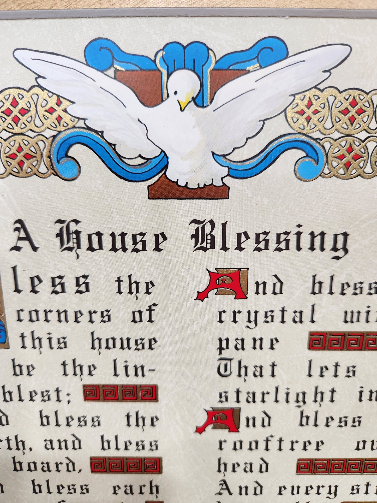 An Irish House Blessing custom framed picture.