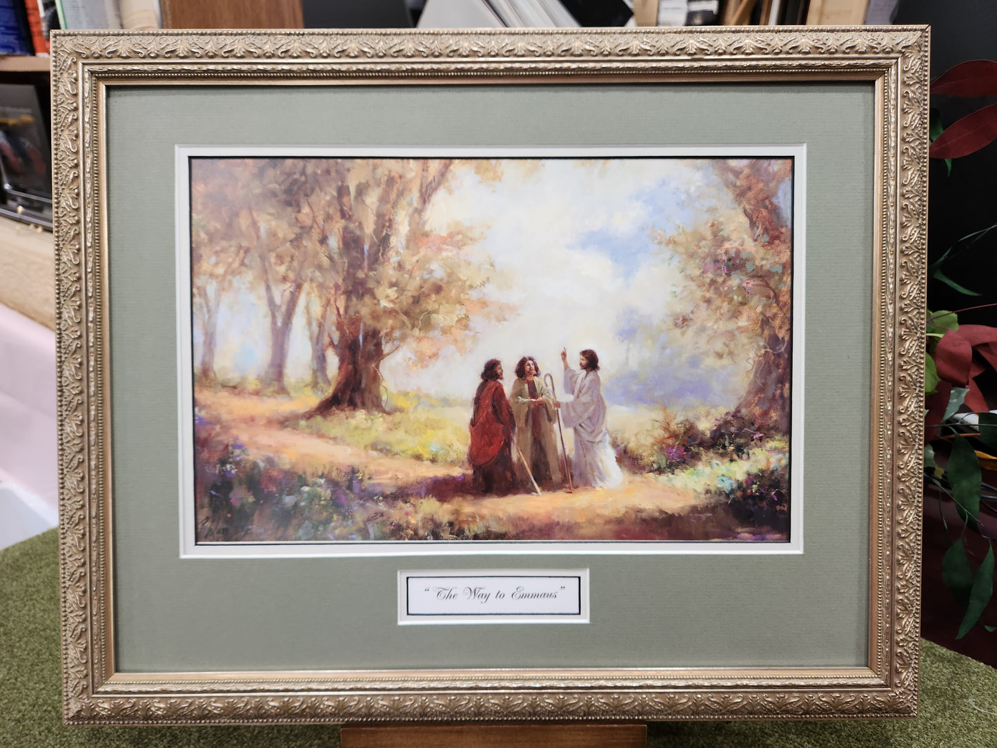 The way to Emmaus custom framed and matted print