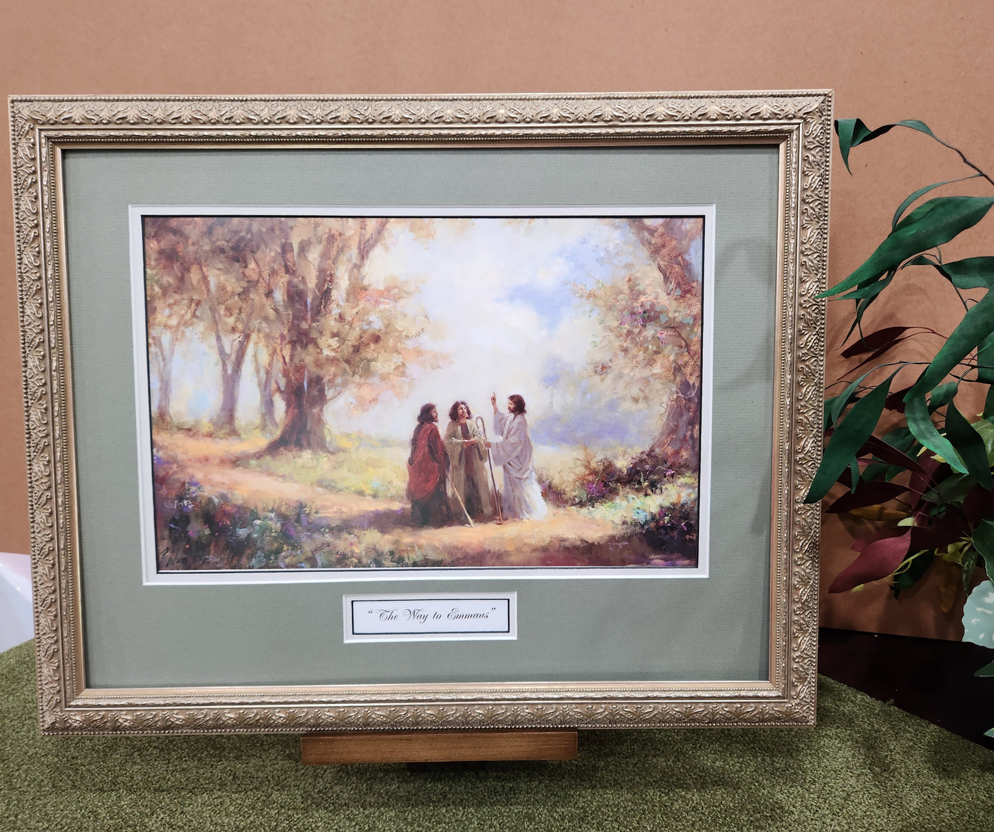 The way to Emmaus custom framed and matted print