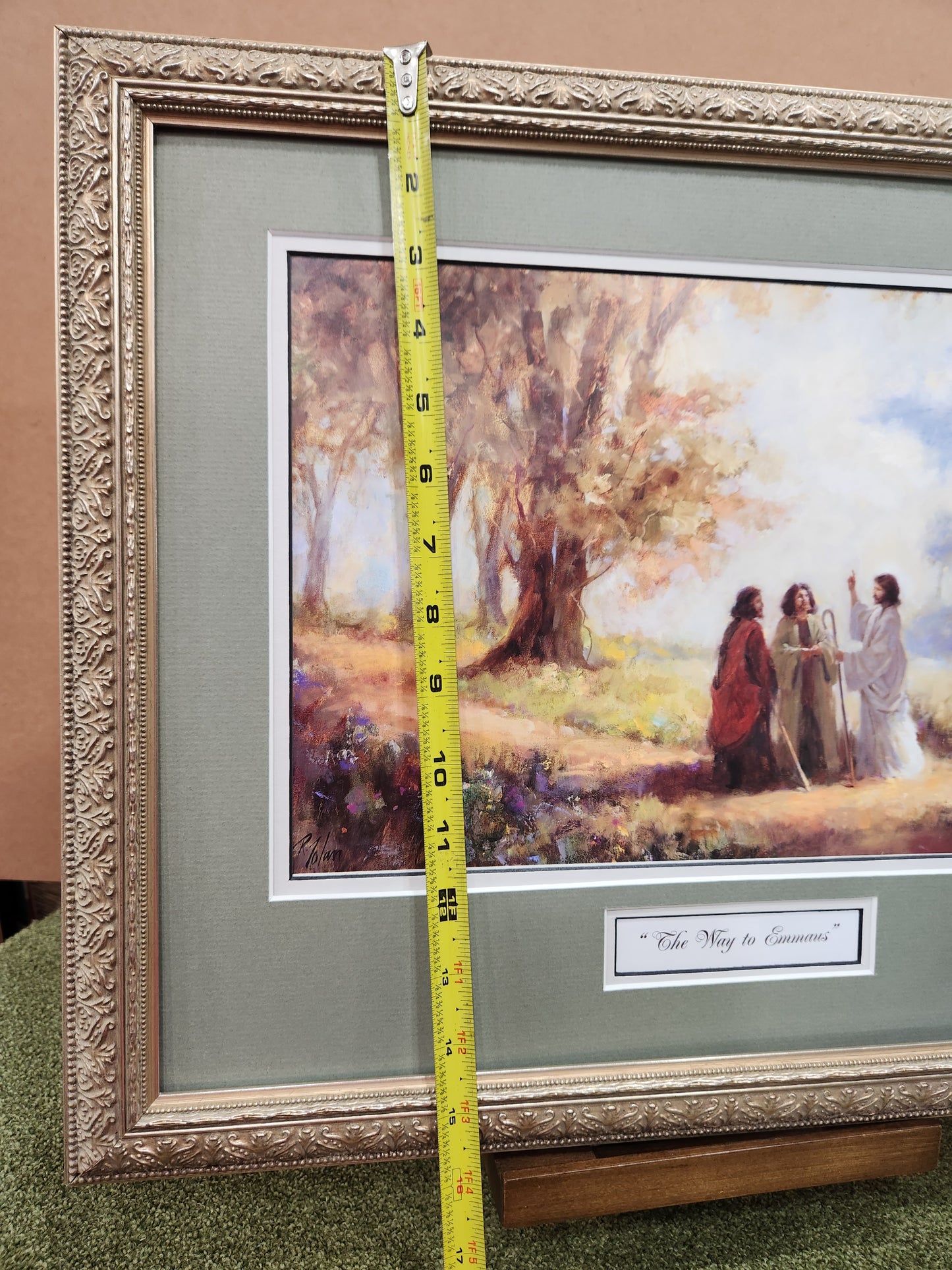 The way to Emmaus custom framed and matted print