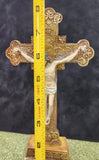 Small Ornate Standing Crucifix Cross for home Chapel