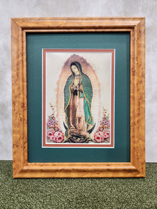 Our Lady of Guadalupe print framed and matted picture