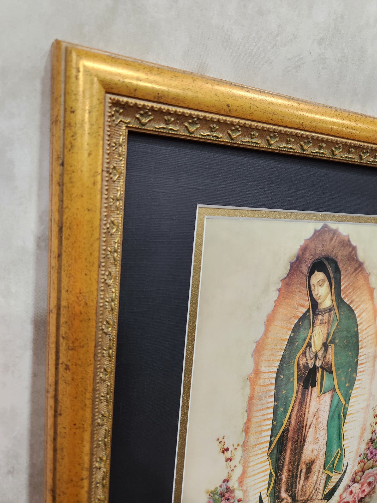 Our Lady of Guadalupe framed print with prayer