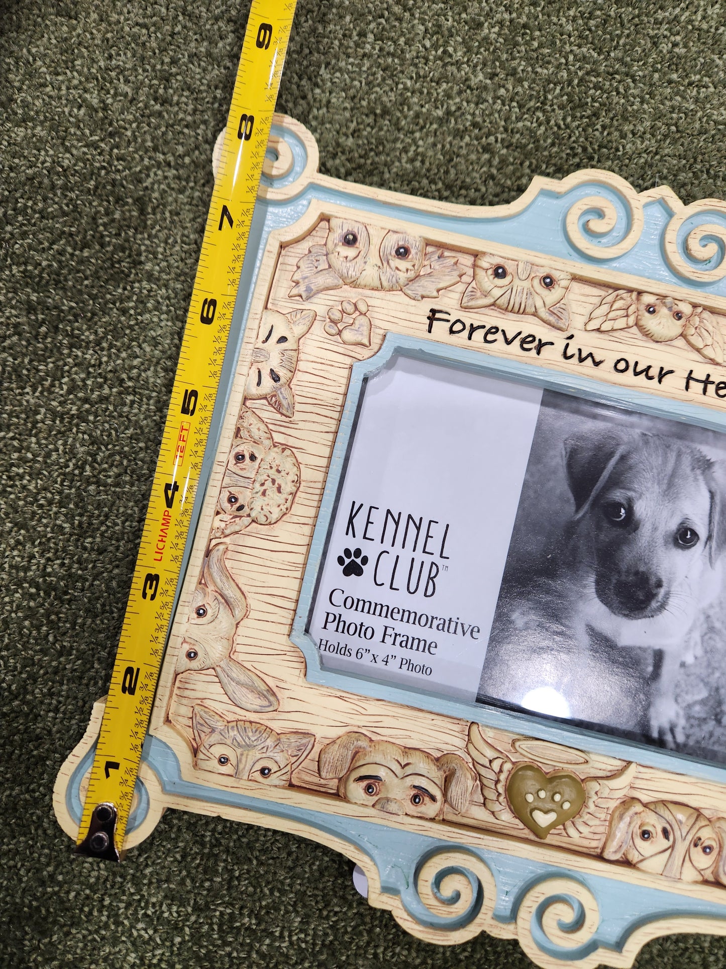 Pet memorial photo frame keepsake with easelback