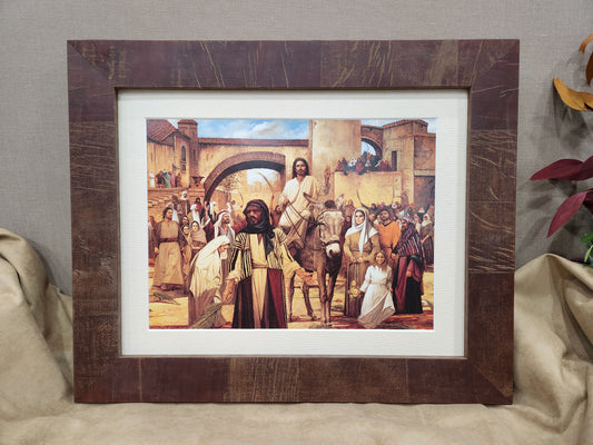 Jesus entering Jerusalem custom framed picture