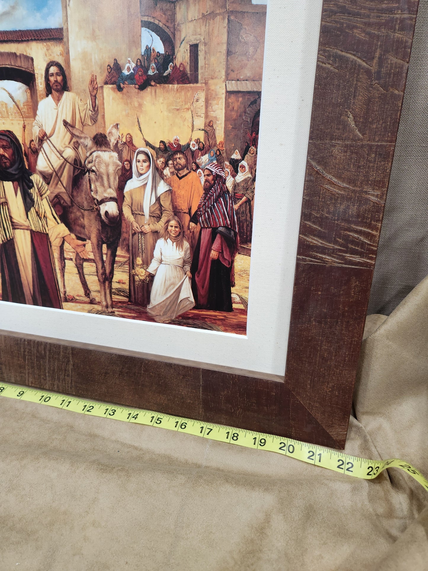 Jesus entering Jerusalem custom framed picture