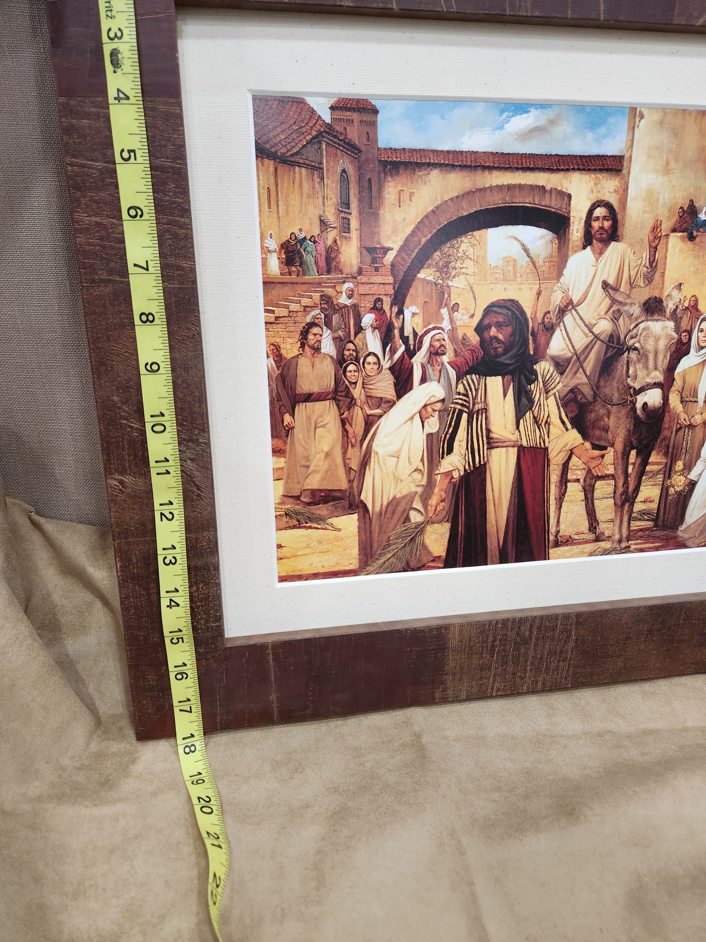 Jesus entering Jerusalem custom framed picture