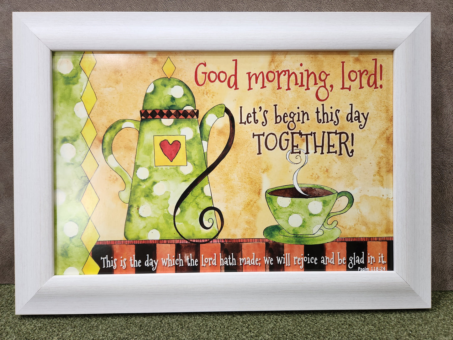 Kitchen Scripture Framed print - Good morning, Lord, let us begin this day together.