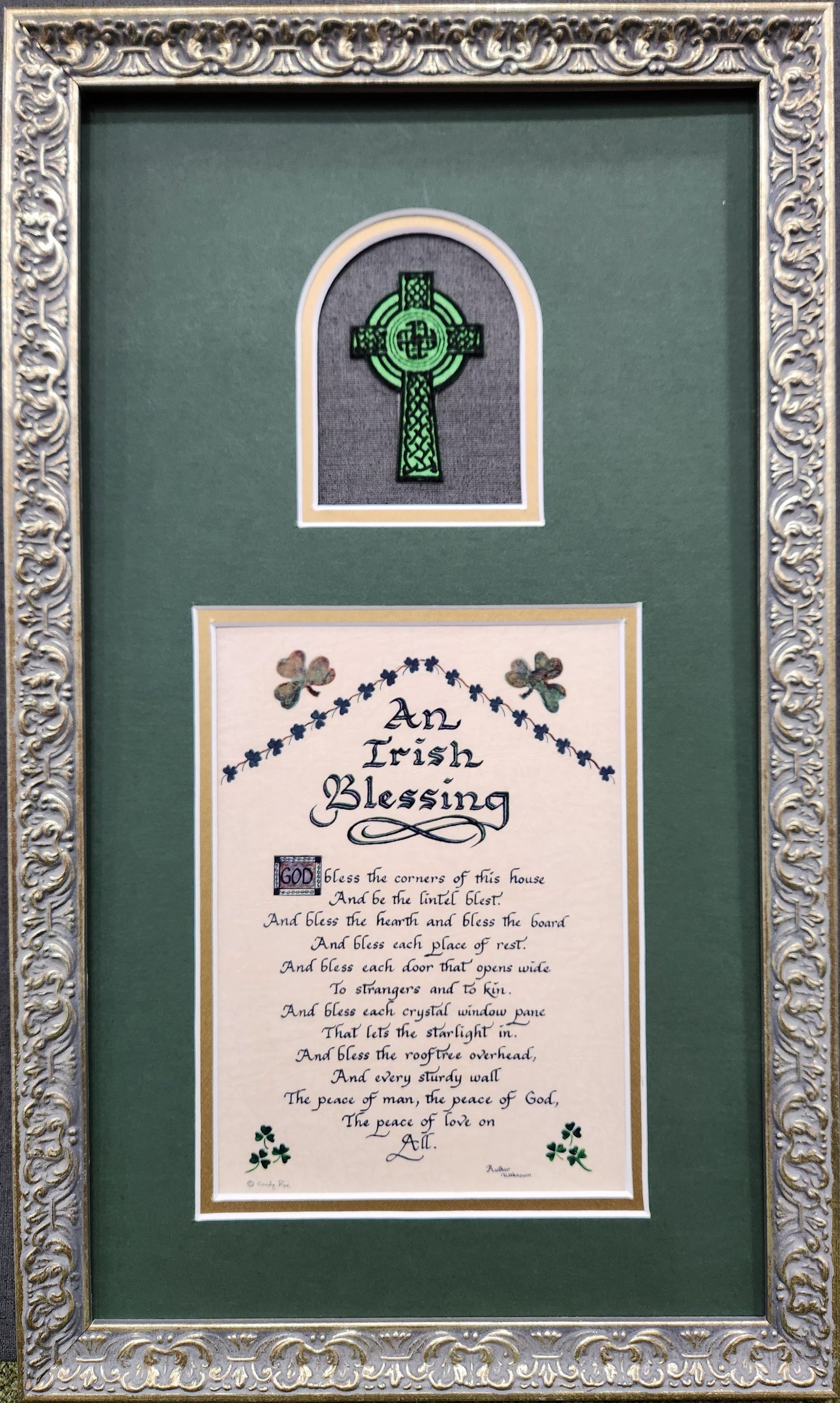 An Irish Blessing verse for home custom framed picture