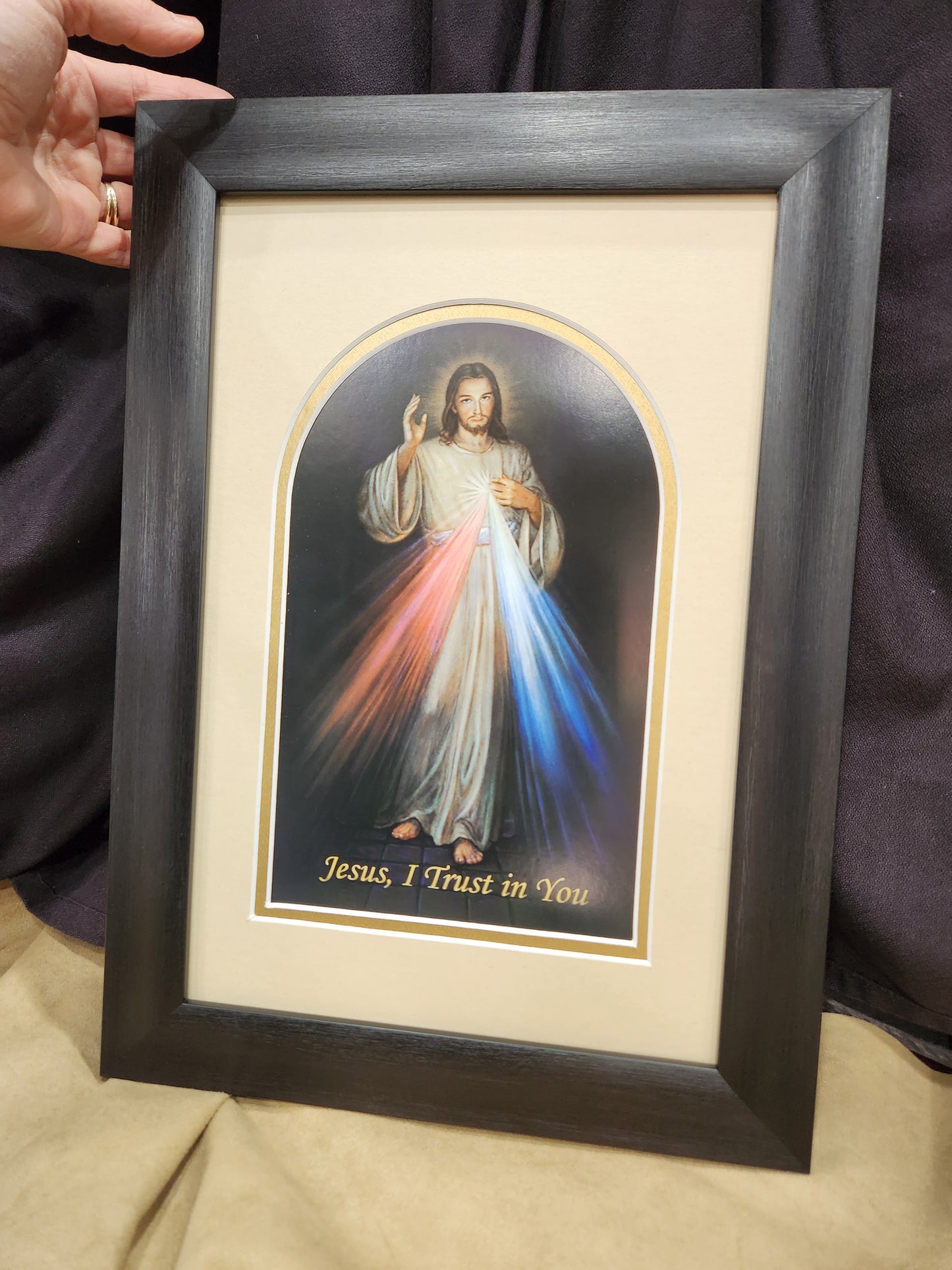 Divine Mercy framed print Jesus I trust in you