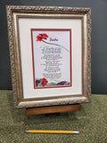 Poem for Daughter framed personalized poem